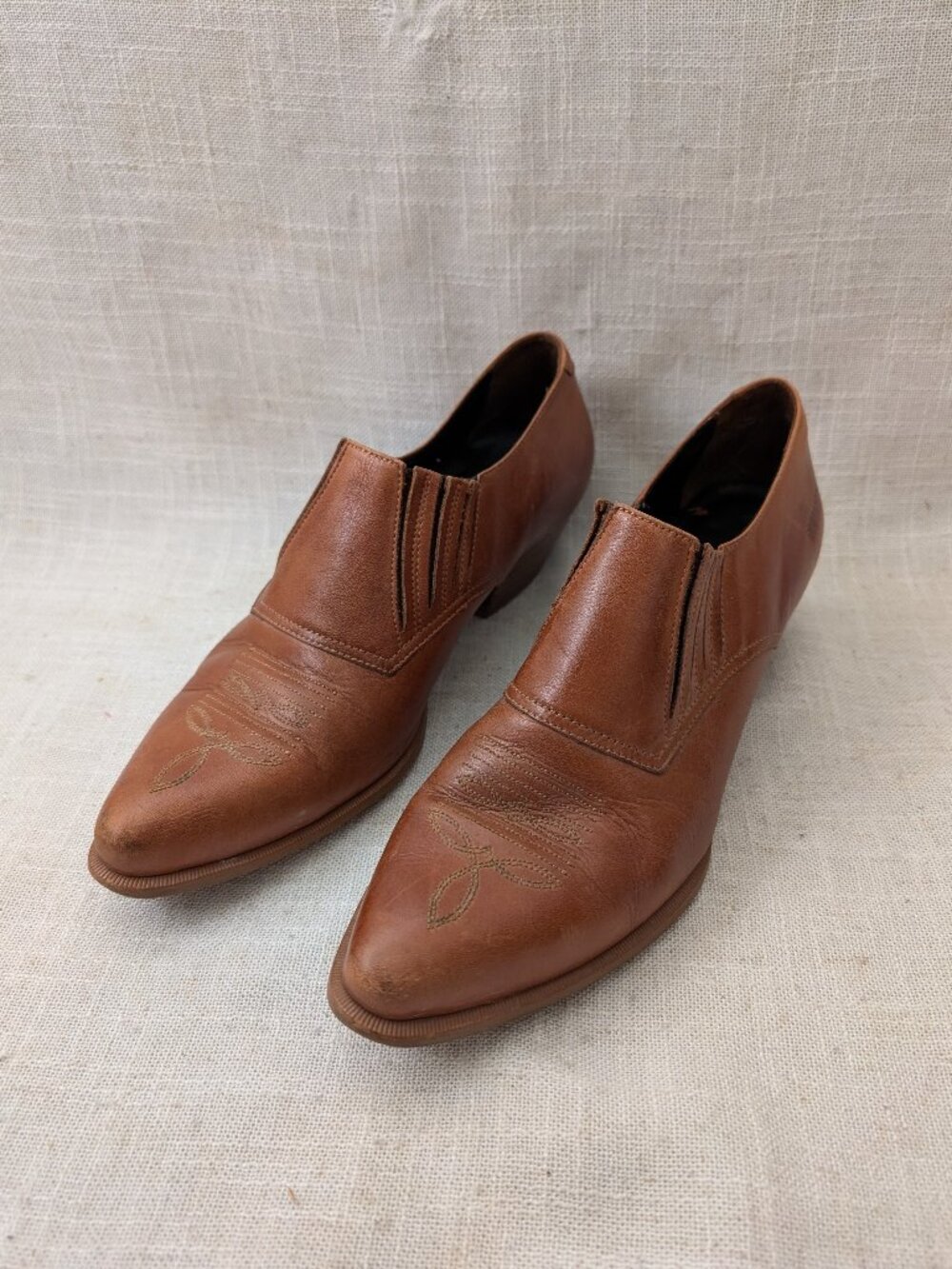 Durango Women's Leather Booties Western Cowboy Brown Size 7.5 M